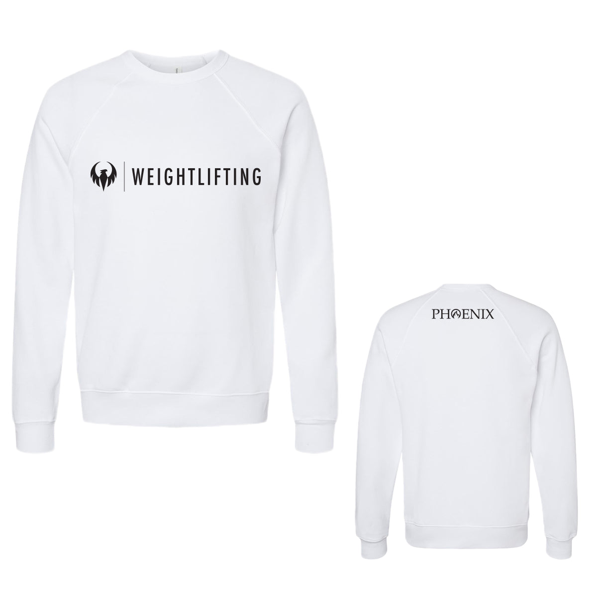 Phoenix Weightlifting Adult Bella + Canvas Sponge Fleece Raglan Crewneck Sweatshirt