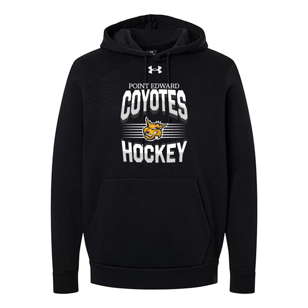 Point Edward Coyotes Adult Under Armour Team Icon Fleece Hooded Sweatshirt