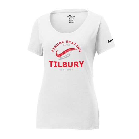Tilbury Figure Skating Ladies' Nike Dri-FIT Cotton/Poly Scoop Neck Tee (Alt. Logo)