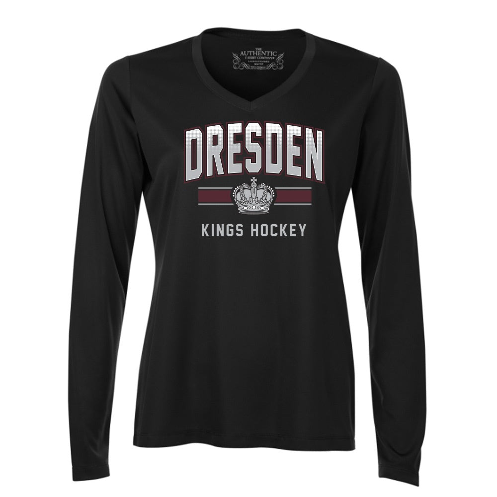 Dresden Jr Kings Ladies' Pro Team Long Sleeve V-Neck