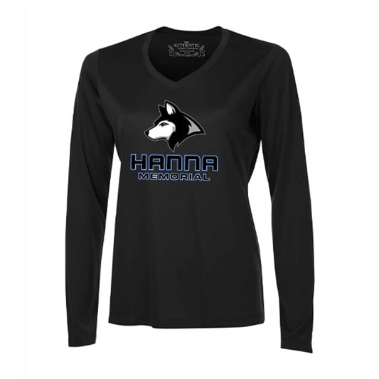 Hanna Memorial Ladies' Pro Team Long Sleeve V-Neck T-Shirt