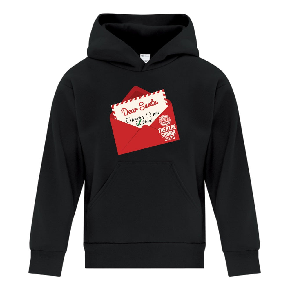 Dear Santa Youth Fleece Hooded Sweatshirt