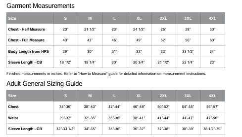 Men's Sizing Chart