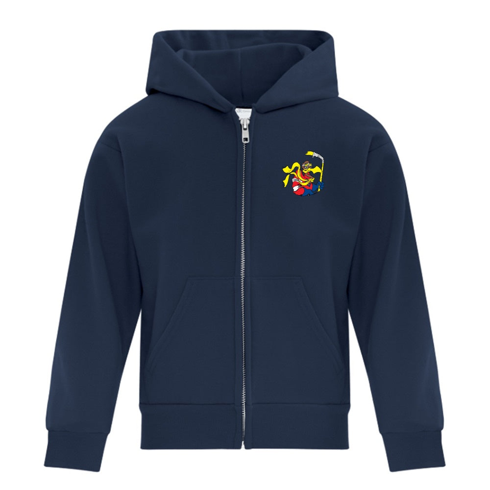 Petrolia Flyers Youth Fleece Full Zip Hooded Sweatshirt