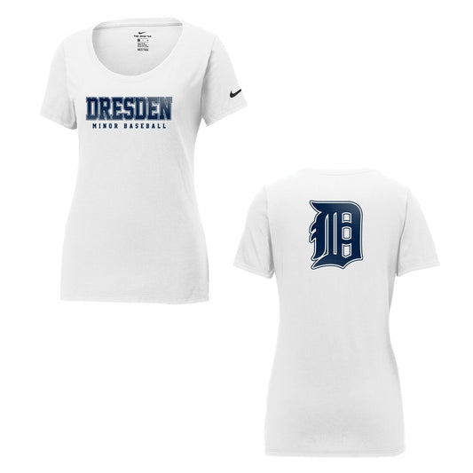 Dresden Minor Baseball Ladies' Nike Dri-FIT Cotton/Poly Scoop Neck Tee