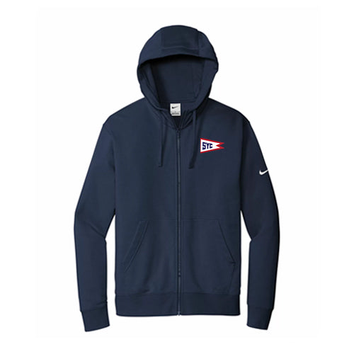 Sarnia Yacht Club Adult Nike Club Fleece Sleeve Swoosh Full Zip Hoodie