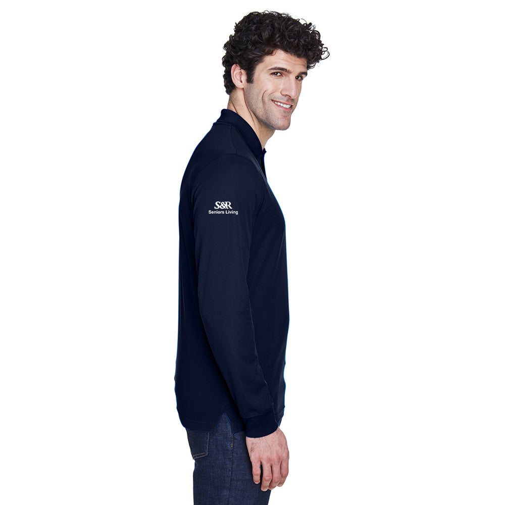 S&R Men's Performance Long-Sleeve Piqué Polo
