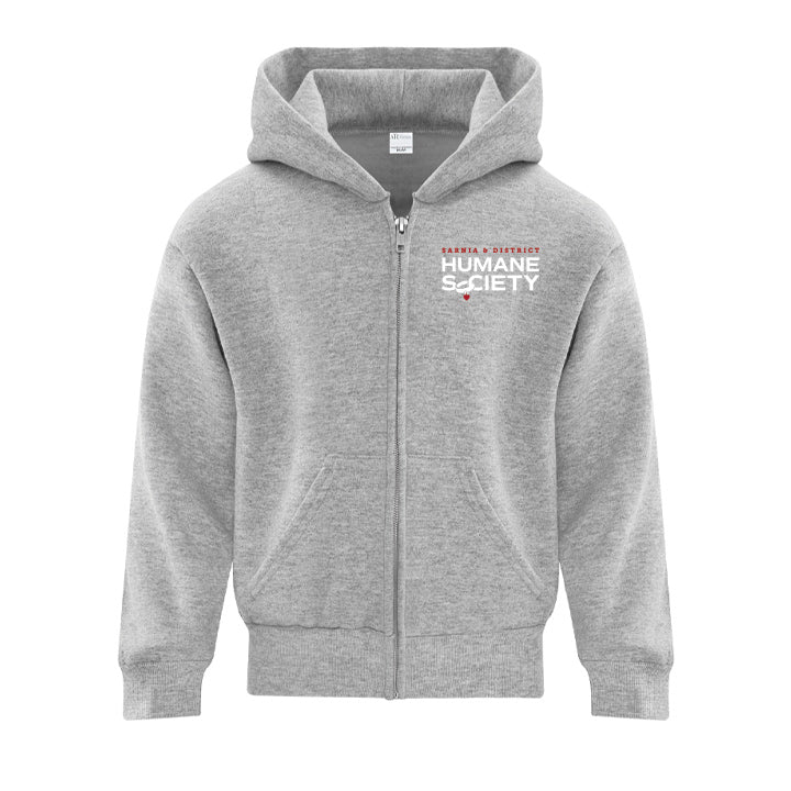 Sarnia Humane Society Youth Everyday Fleece Full Zip Hooded Sweatshirt