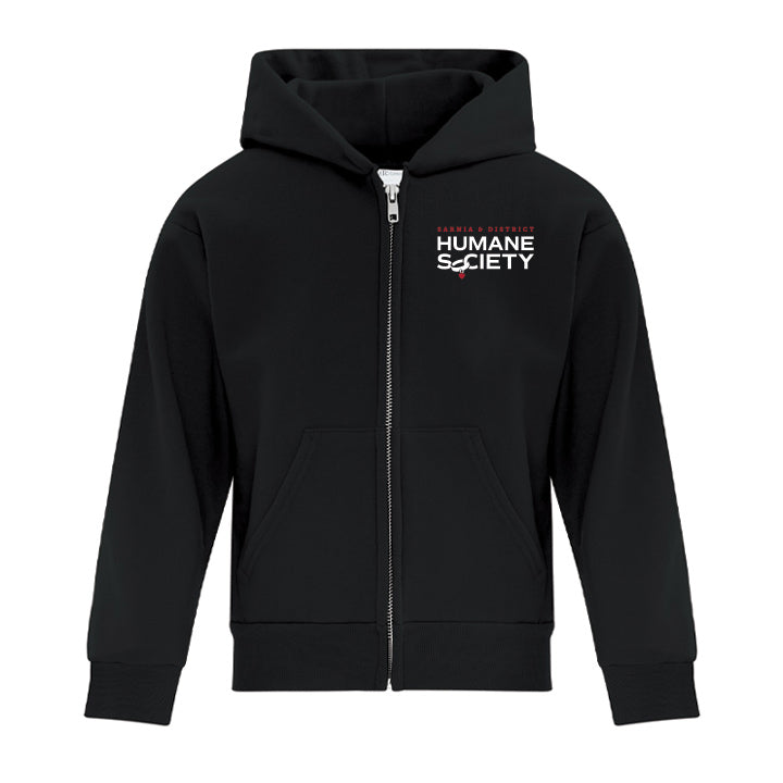 Sarnia Humane Society Youth Everyday Fleece Full Zip Hooded Sweatshirt