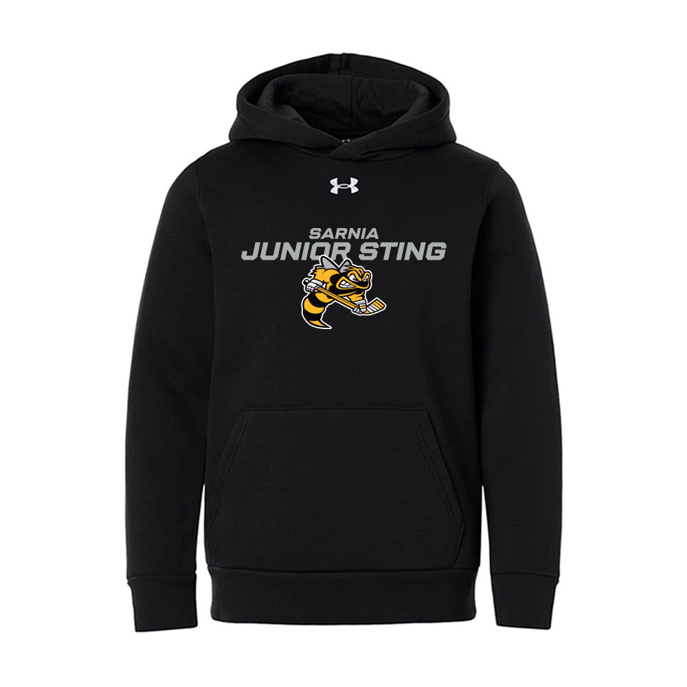 Sarnia Jr Sting Youth Under Armour Team Icon Fleece Hooded Sweatshirt