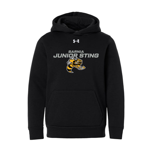 Sarnia Jr Sting Youth Under Armour Team Icon Fleece Hooded Sweatshirt