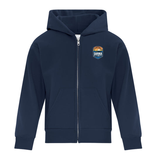 Sarnia Ultimate Youth Fleece Full Zip Hooded Sweatshirt