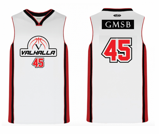 Valhalla U11 Girls Youth Home Pro Basketball Jersey