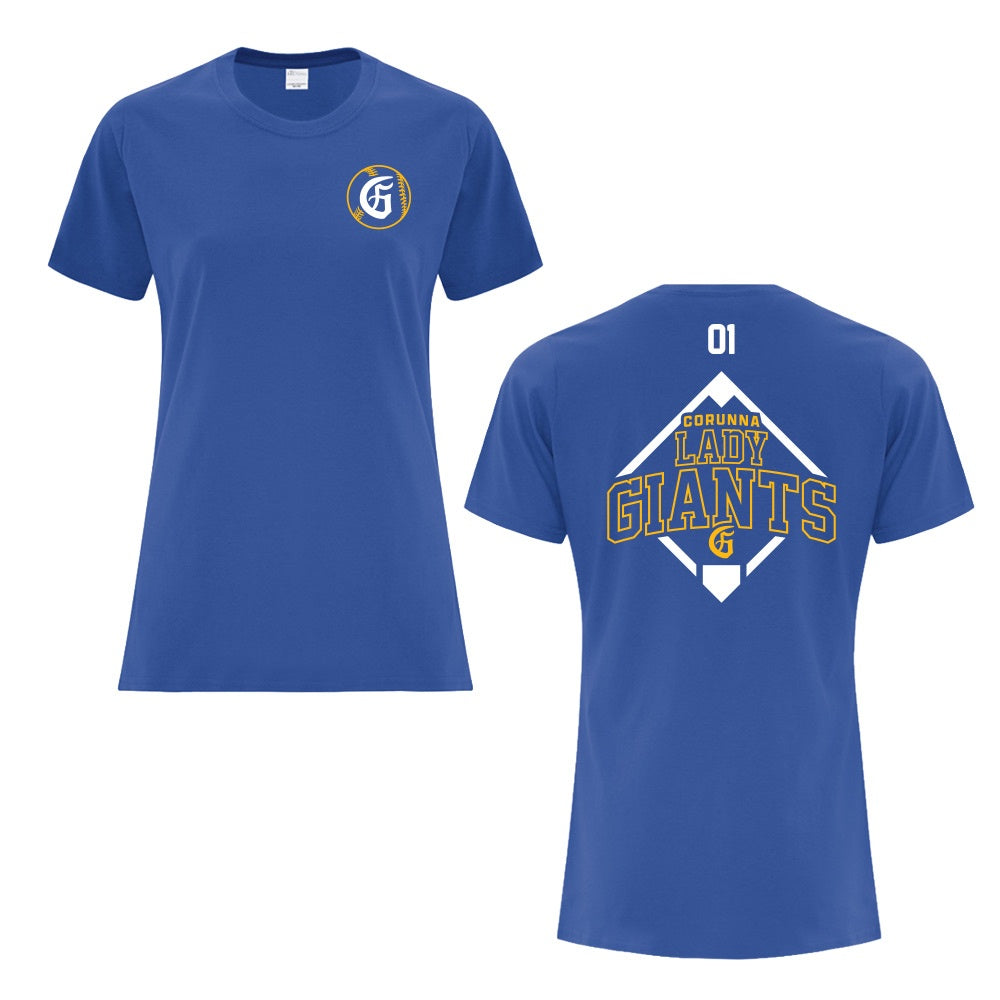 Corunna Lady Giants Ladies' Cotton T-Shirt