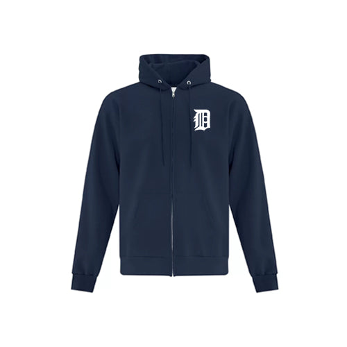 Dresden Minor Baseball Adult Fleece Full Zip Hooded Sweatshirt