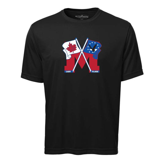 Mooretown Lady Flags Adult Pro Team T-Shirt