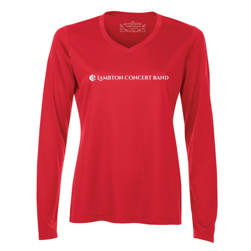Lambton Concert Band Ladies' Pro Team Long Sleeve V-Neck
