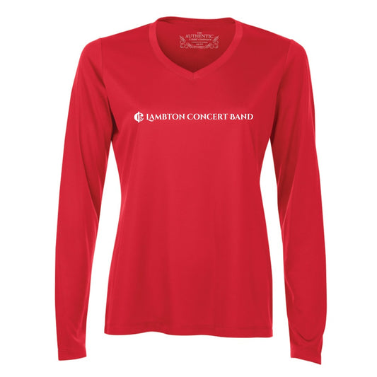 Lambton Concert Band Ladies' Pro Team Long Sleeve V-Neck