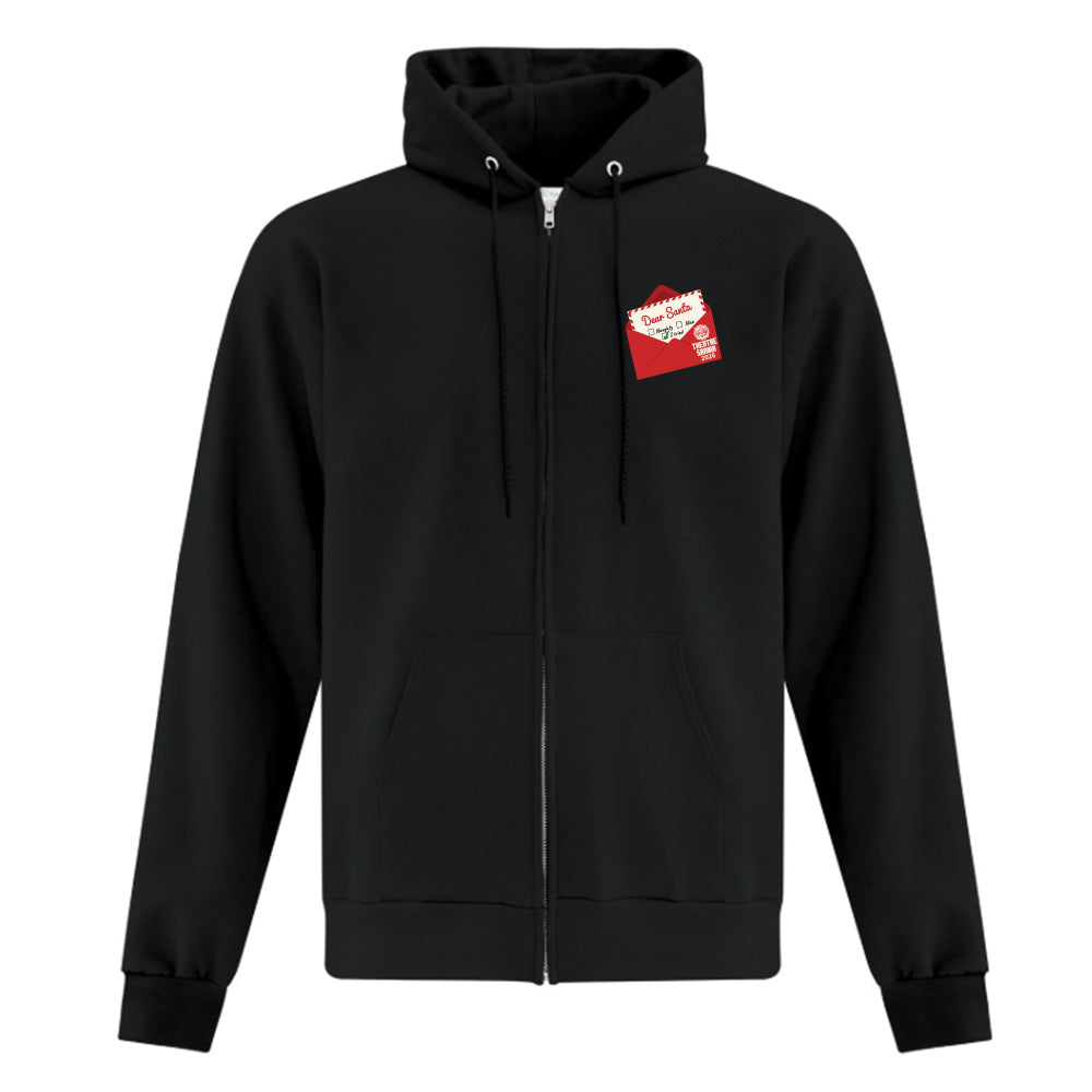 Dear Santa Adult Fleece Full Zip Hooded Sweatshirt