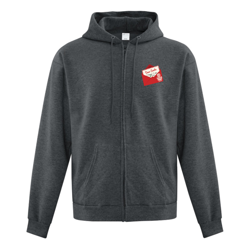 Dear Santa Adult Fleece Full Zip Hooded Sweatshirt