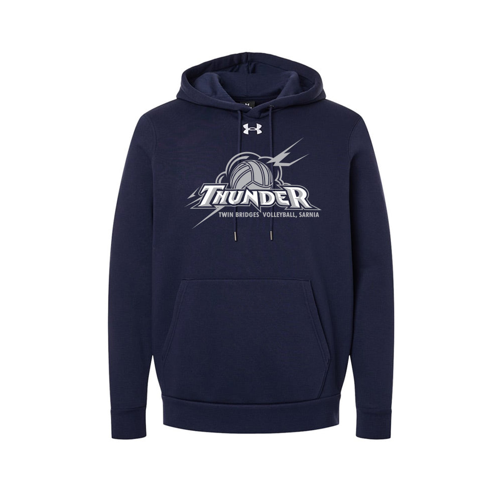 Twin Bridges Volleyball Adult Under Armour Team Icon Fleece Hooded Sweatshirt