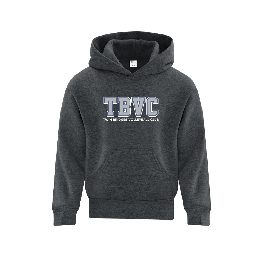 Twin Bridges Volleyball Youth Twill Everyday Fleece Hooded Sweatshirt