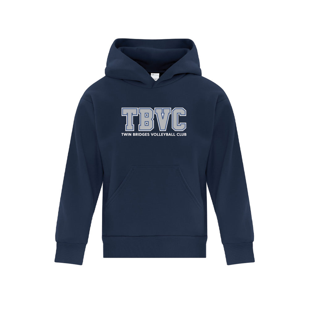 Twin Bridges Volleyball Youth Twill Everyday Fleece Hooded Sweatshirt