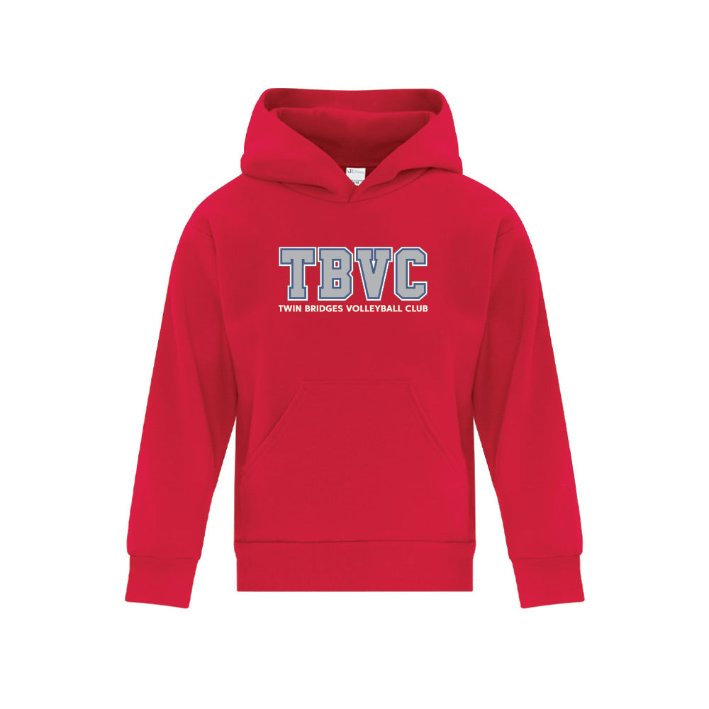 Twin Bridges Volleyball Youth Twill Everyday Fleece Hooded Sweatshirt