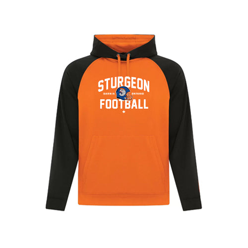 Sarnia Sturgeon Adult Game Day Fleece Two Tone Hooded Sweatshirt