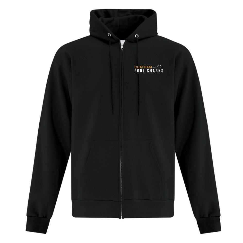 Chatham Pool Sharks Adult Fleece Full Zip Hooded Sweatshirt