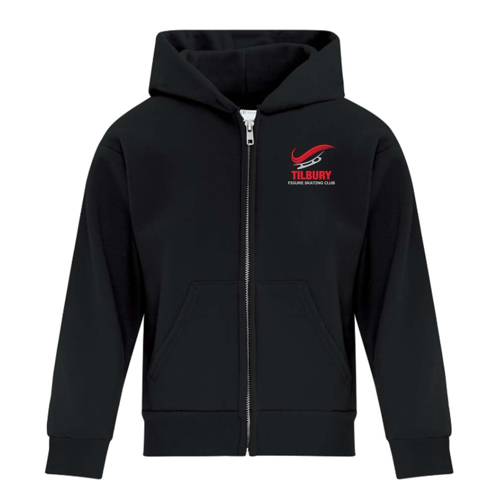 Tilbury Figure Skating Youth Fleece Full Zip Hooded Sweatshirt