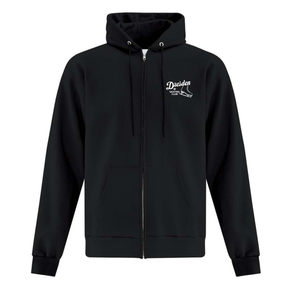 Dresden Skating Club Adult Fleece Full Zip Hooded Sweatshirt