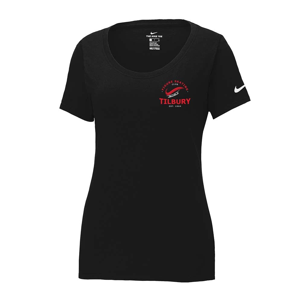 Tilbury Figure Skating Ladies' Nike Dri-FIT Cotton/Poly Scoop Neck Tee (Alt. Logo)