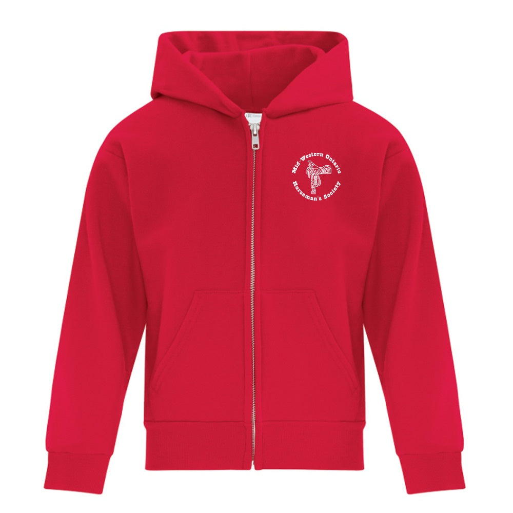MWHS Youth Fleece Full Zip Hooded Sweatshirt
