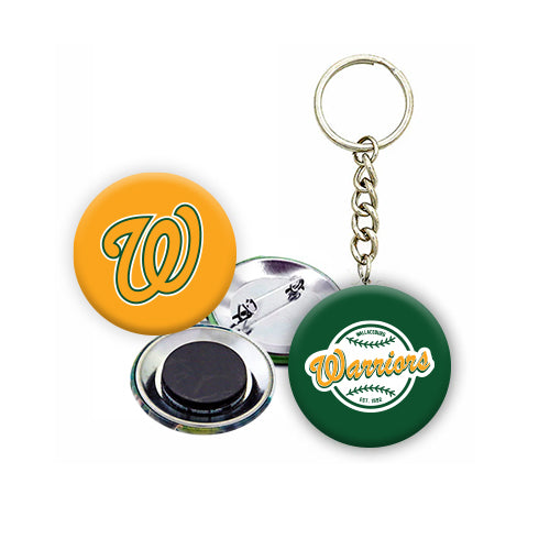 Wallaceburg Minor Baseball Button, Magnet, Keychain