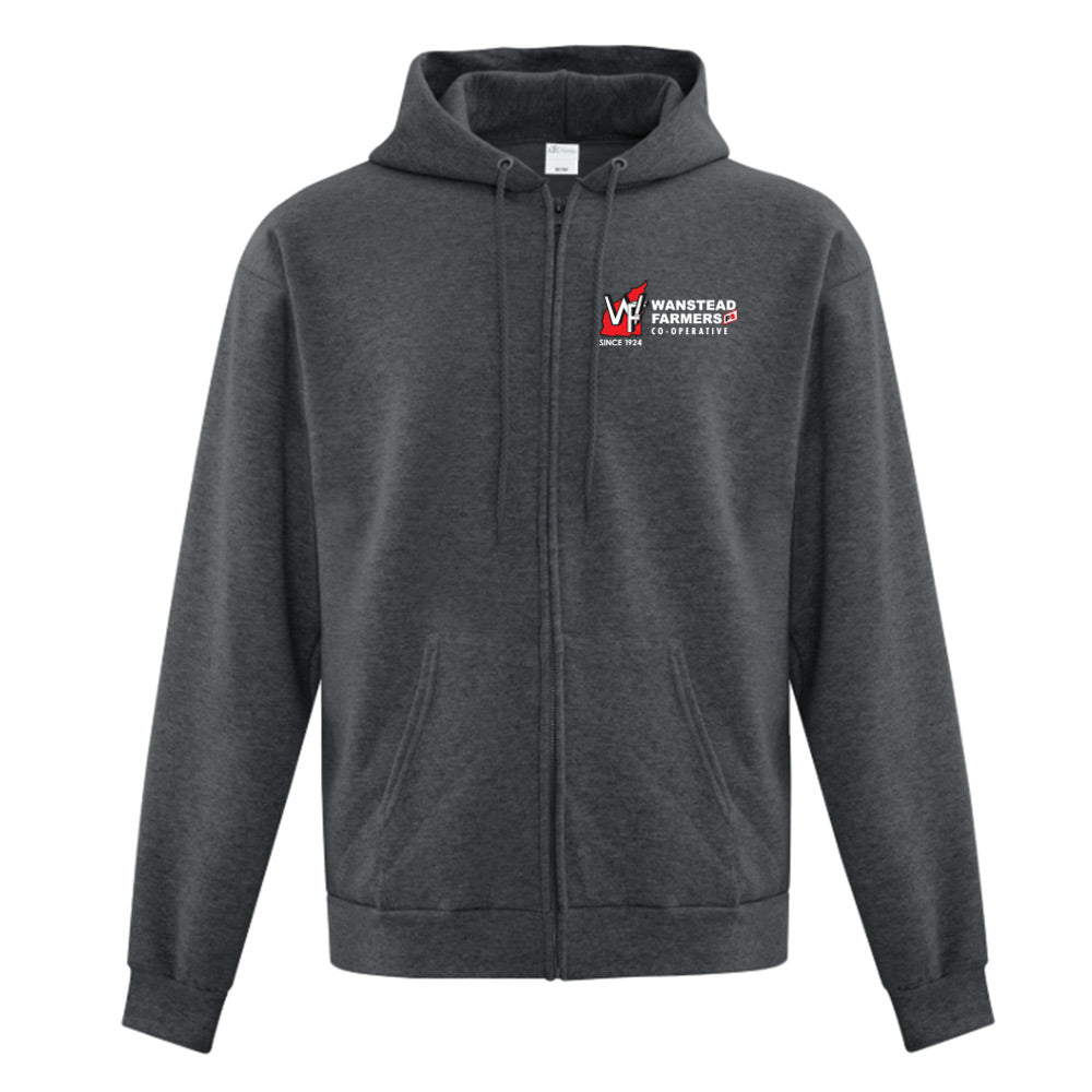 Wanstead Farmers Co-operative Adult Fleece Full Zip Hooded Sweatshirt