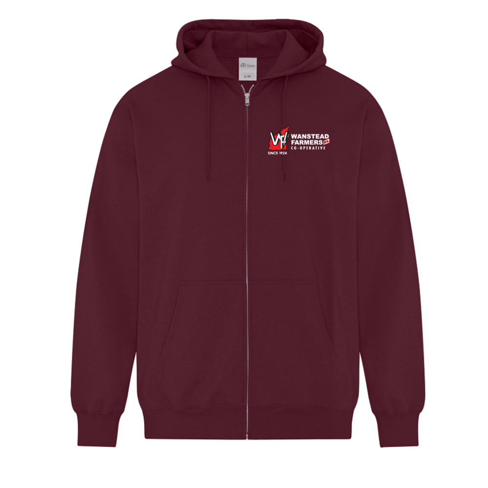 Wanstead Farmers Co-operative Adult Fleece Full Zip Hooded Sweatshirt