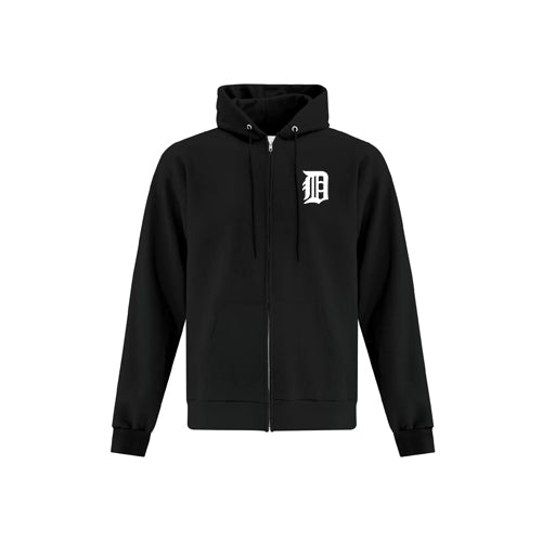 Dresden Minor Baseball Adult Everyday Fleece Full Zip Hooded Sweatshirt