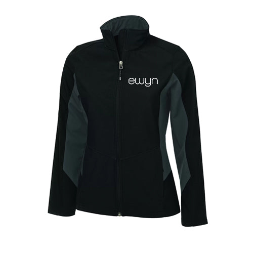 Ewyn Ladies' Coal Harbour Everyday Colour Block Water Repellent Soft Shell Jacket