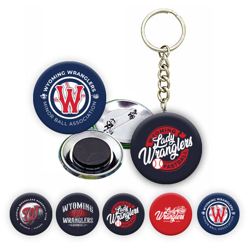Wyoming Wranglers Button, Magnet, Keychain