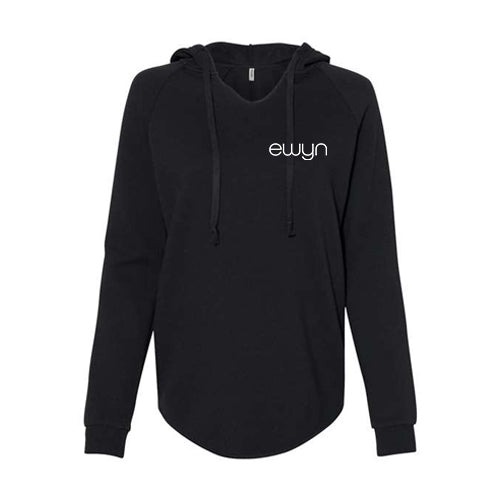 Ewyn Ladies' Lightweight California Wave Wash Hooded Sweatshirt