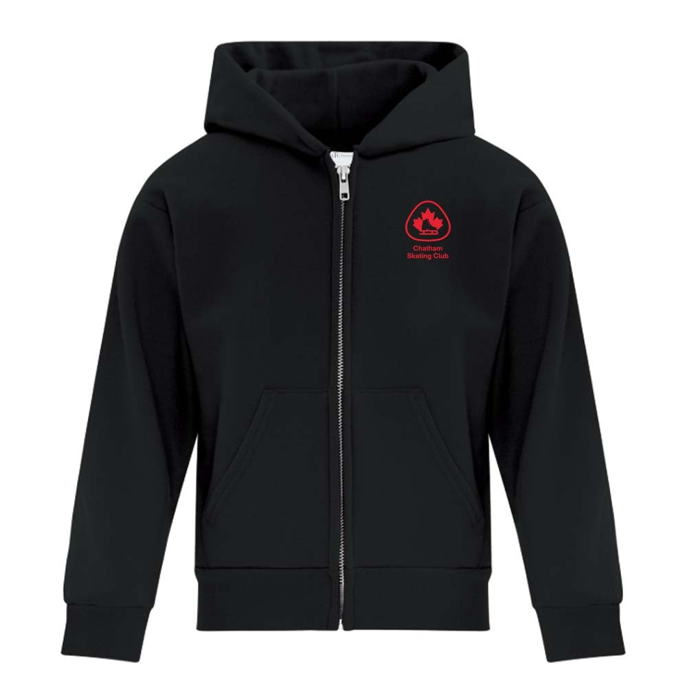 Chatham Skating Club Youth Fleece Full Zip Hooded Sweatshirt