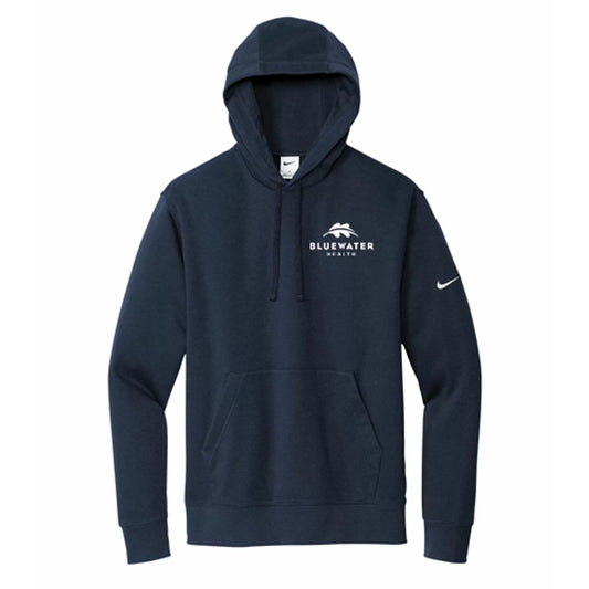 Bluewater Health Adult Nike Club Fleece Sleeve Swoosh Pullover Hoodie