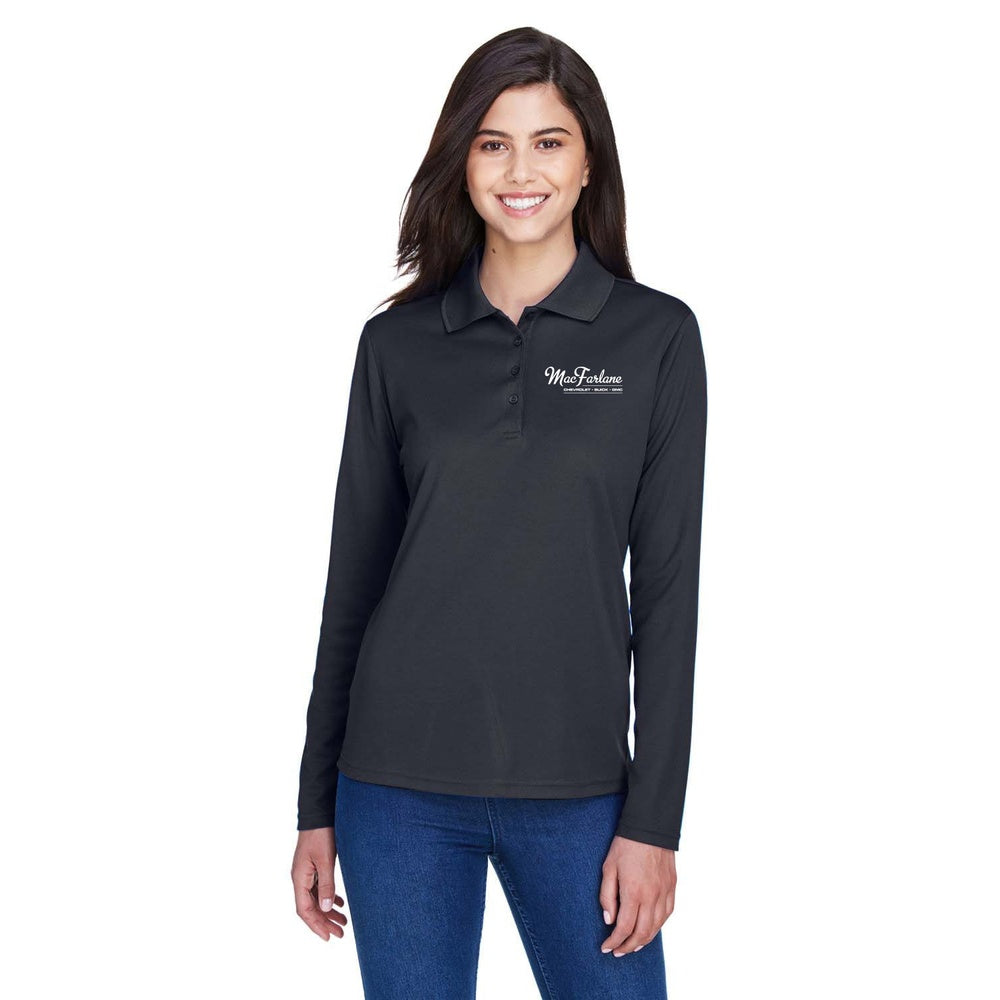 MacFarlane Chevrolet Ladies' Core365 Pinnacle Performance Long Sleeve Pique Polo