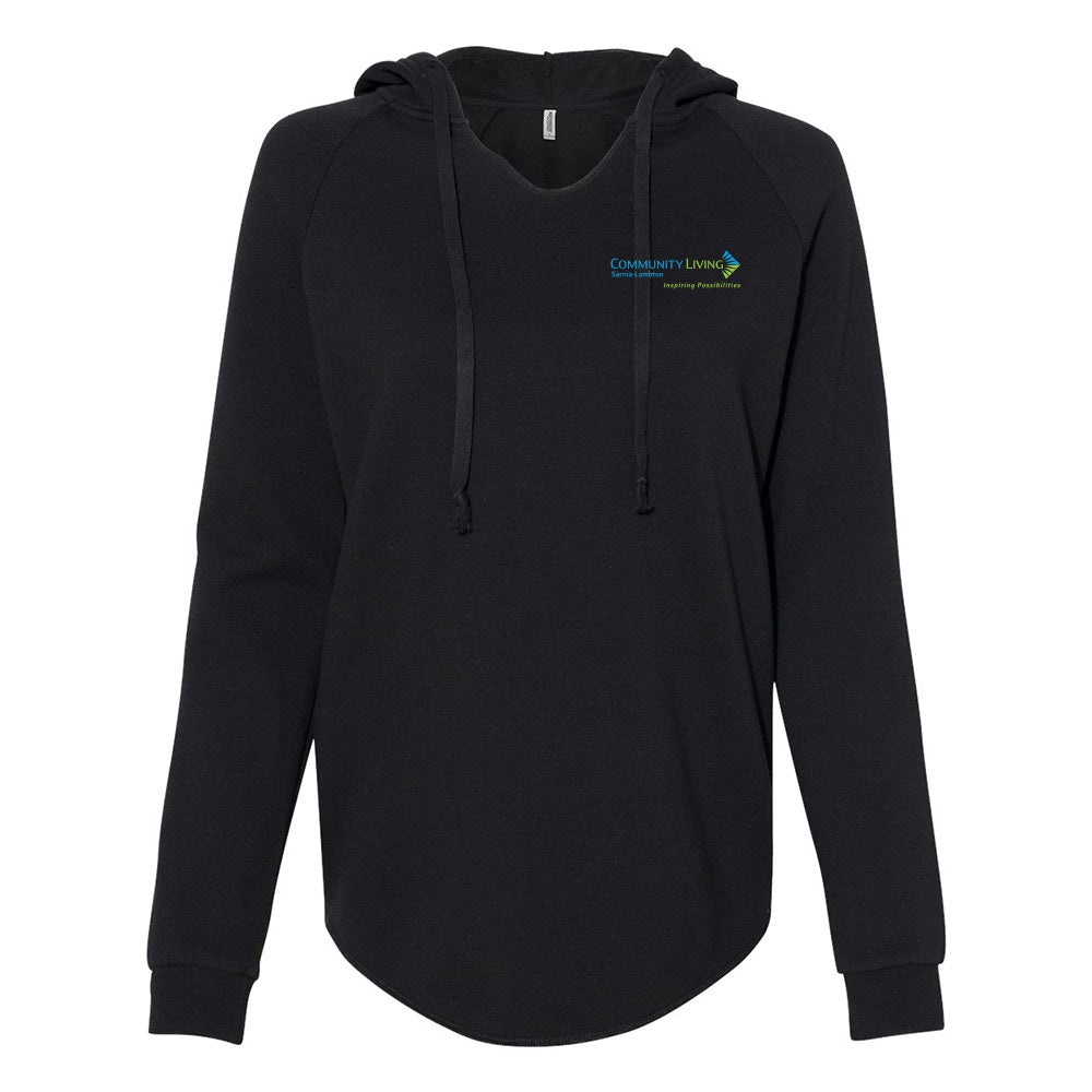 Community Living Sarnia-Lambton Ladies' Lightweight California Wave Wash Hooded Sweatshirt