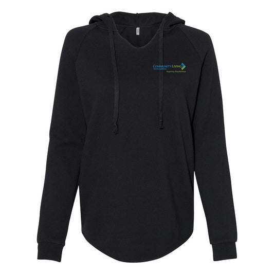 Community Living Sarnia-Lambton Ladies' Lightweight California Wave Wash Hooded Sweatshirt