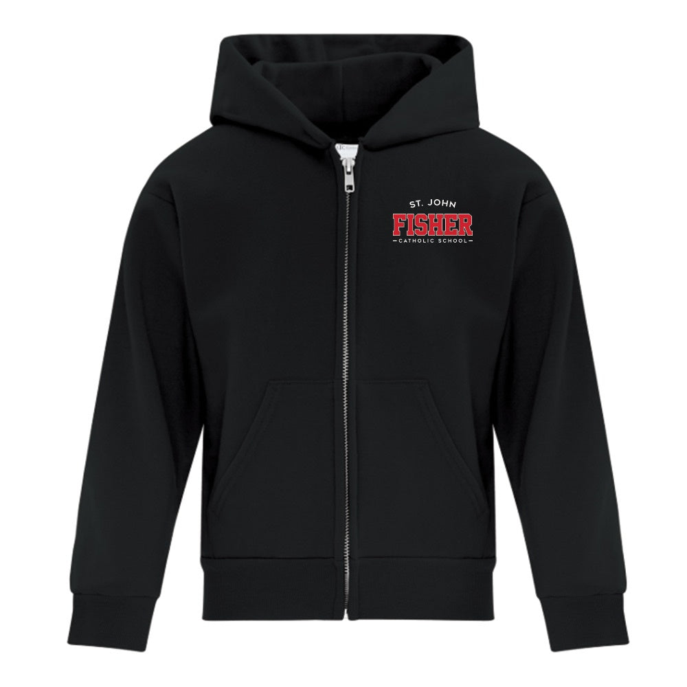 St. John Fisher Youth Everyday Fleece Full Zip Hooded Sweatshirt