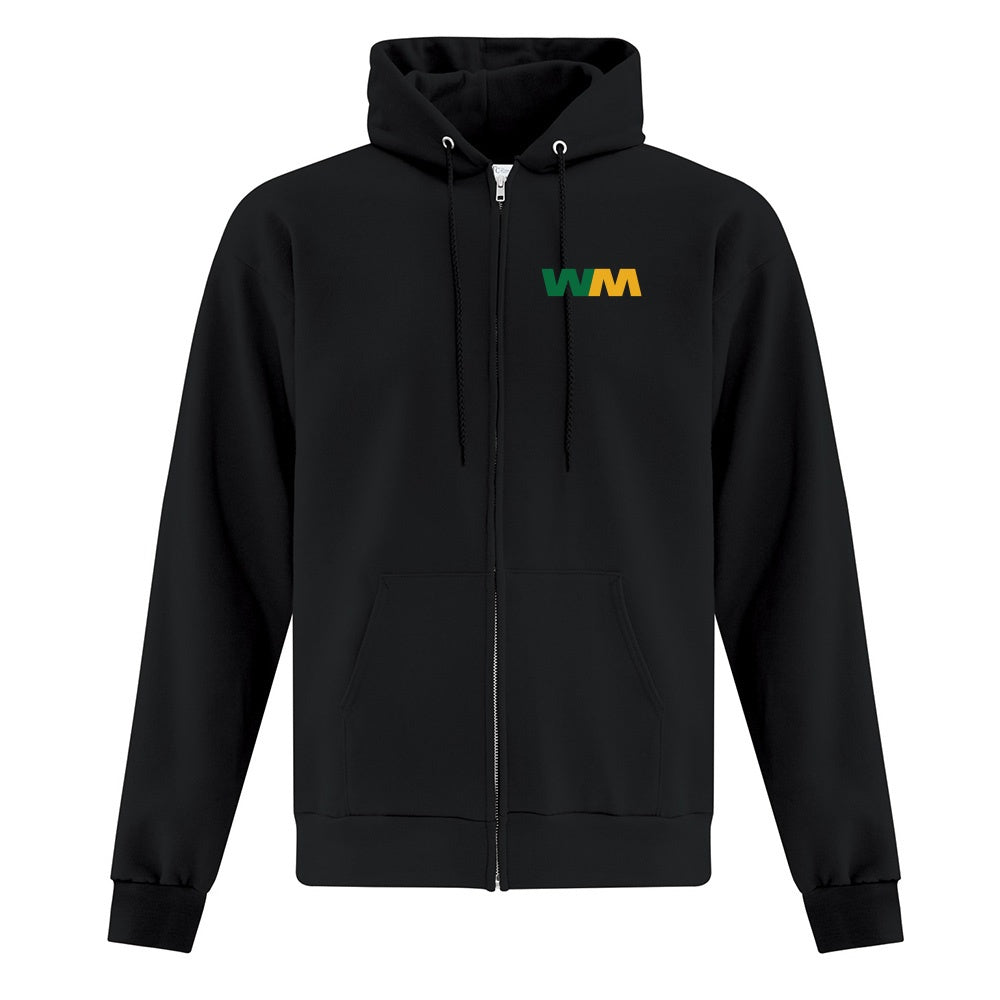 WM Canada Adult Fleece Full Zip Hooded Sweatshirt