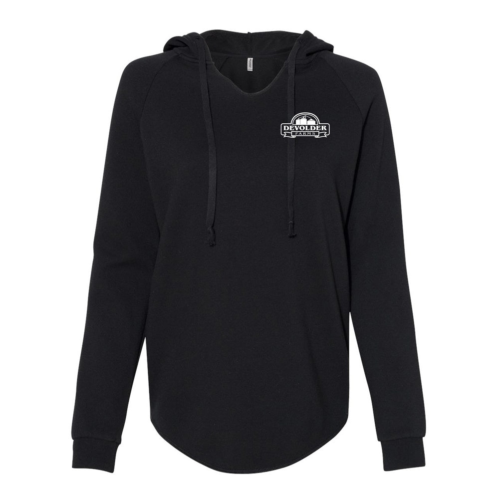 Devolder Farms Ladies' Lightweight California Wave Wash Hooded Sweatshirt