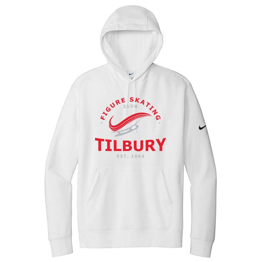 Tilbury Figure Skating Adult Nike Club Fleece Sleeve Swoosh Pullover Hoodie (Alt. Logo)